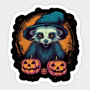 Ferret  Halloween Sticker